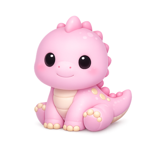 A baby pink dinosaur